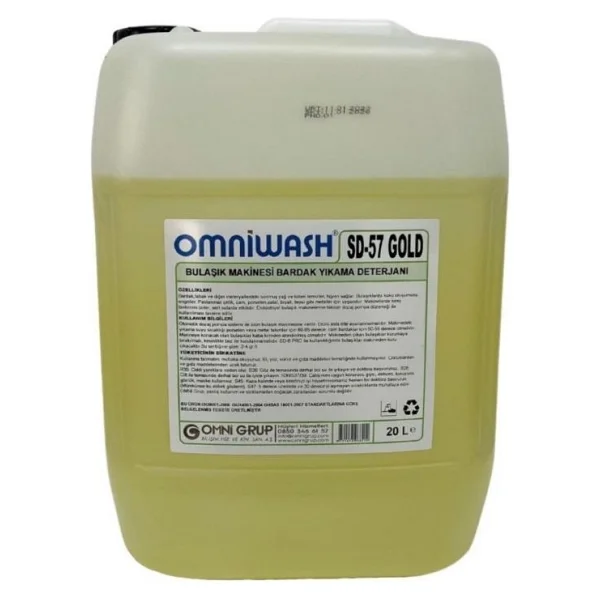 Omniwash SD-57 Gold Endüstriyel Sıvı Bulaşık Makine Yıkama Deterjanı 20 lt - Görsel 2