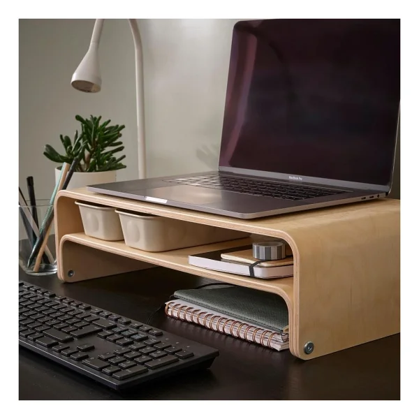 Ikea Vattenkar Laptop / Monitör Standı - Ahşap - 52x26 Cm - Görsel 4