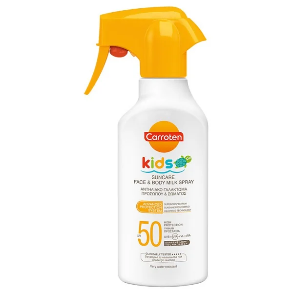 Carroten Sensicare Kids Spf 50+ Çok Yüksek Koruyucu Çocuk için Yüz & Vücut Güneş Sütü Spreyi 300 ml - Görsel 2