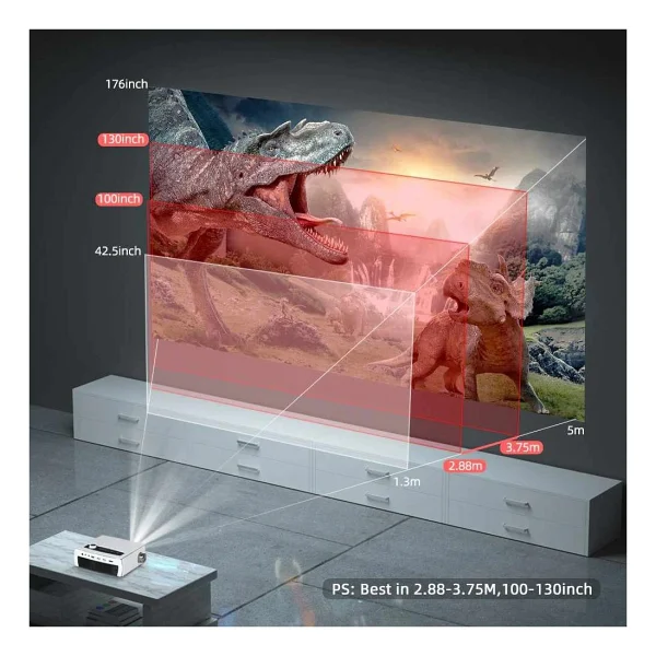 YG430 Native 1920X1080 Pixel Fullhd 320 Ansi / 3700 Lümen 2.4/5ghz Wifi Projeksiyon Cihazı - Görsel 8