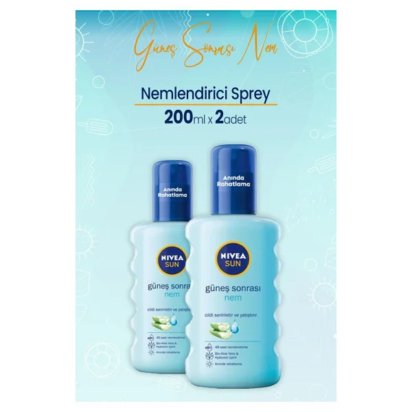 Nivea Sun Güneş Sonrası Nemlendirici Sprey 200 ml 2 Adet - Görsel 2