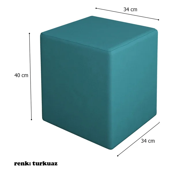 Modilayn Kare Puf Ahşap Iskeletli - Mor - Görsel 7