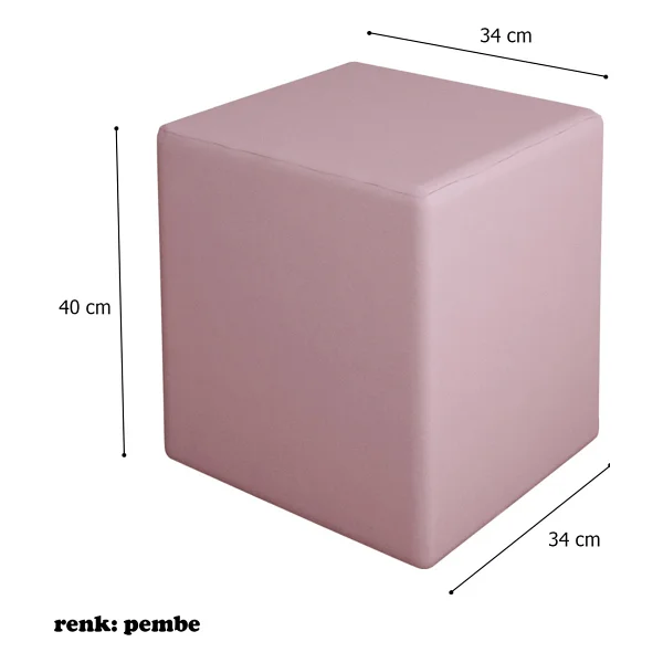 Modilayn Kare Puf Ahşap Iskeletli - Mor - Görsel 8