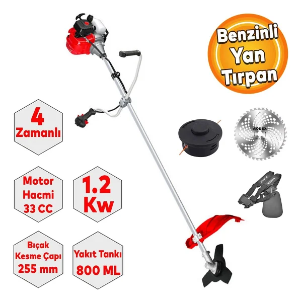 Rodex RDX9639 1.2 kW Benzinli Tırpan - Görsel 6