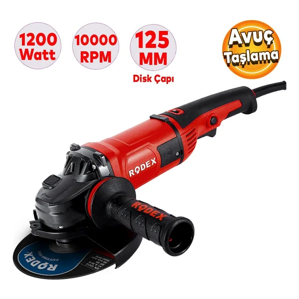 Rodex RDX1120 1200 W Elektrikli Avuç Taşlama - Görsel 6