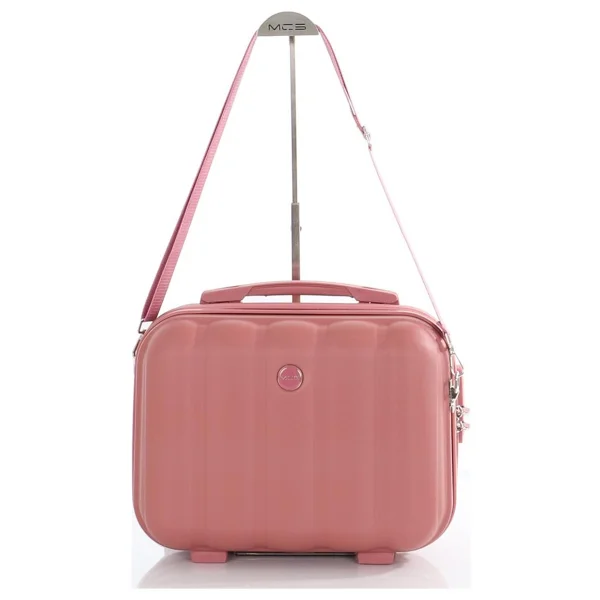 Mçs V305 Polipropilen Pembe Orta + Makyaj Boy 2'li Valiz Seti - Görsel 3