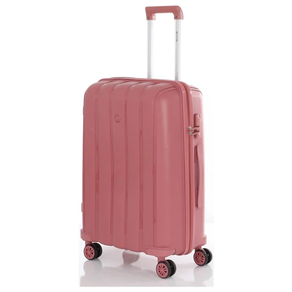 Mçs V305 Polipropilen Pembe Orta + Makyaj Boy 2'li Valiz Seti - Görsel 4