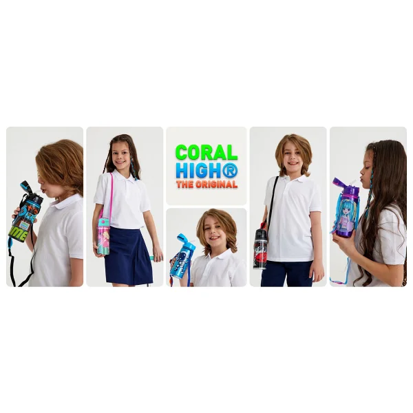 Coral High 11941 Astronot Desenli 600 ml Pipetli Alüminyum Matara - Görsel 6