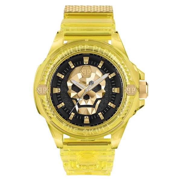 Philipp Plein The Skull Synthetic PWWAA0123 Sarı Erkek Kol Saati - Görsel 2