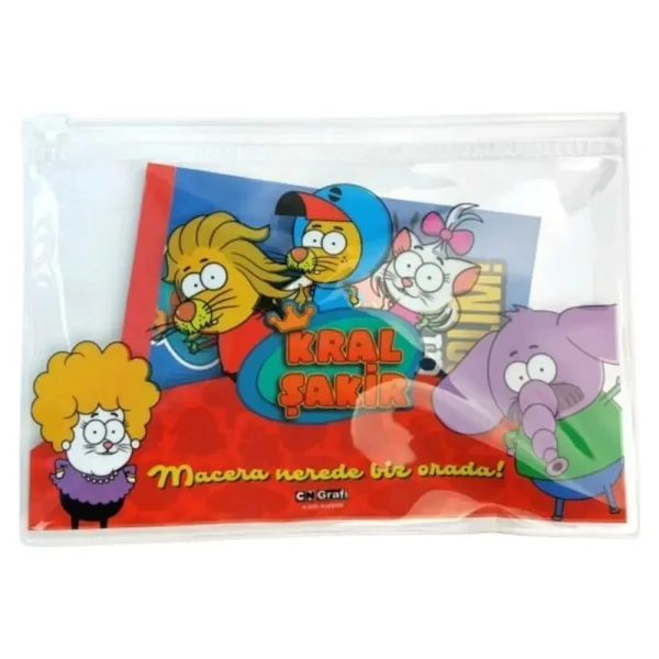Dolphin Kral Şakir Pvc Çantalı Kırtasiye Seti KS-383 - Görsel 2