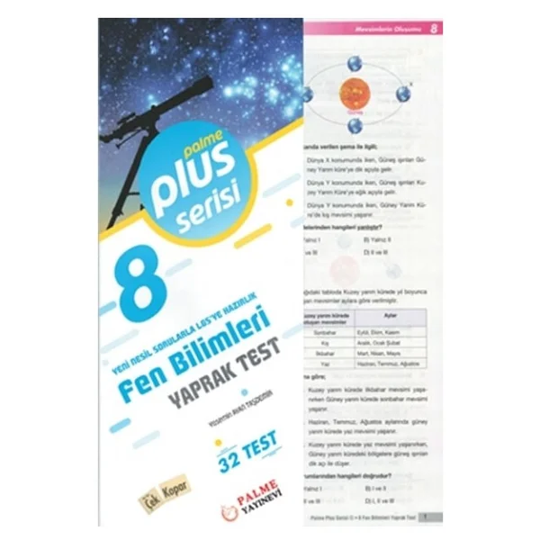 Palme Yayınevi 8. Sınıf Fen Bilimleri Yaprak Test - Görsel 2
