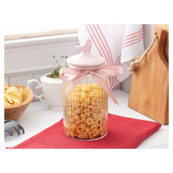 Madame Coco Kuşlu 1300 ml Silindir Kavanoz - Görsel 6