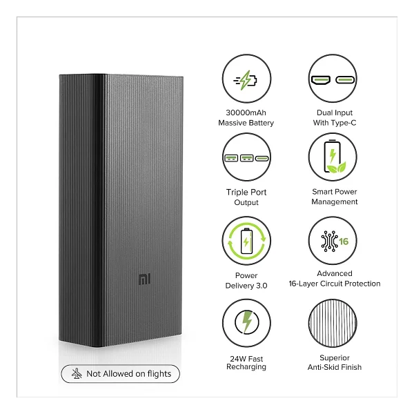 Xiaomi Mi Boost Pro 30000 mAh Hızlı Şarj Powerbank - Görsel 6