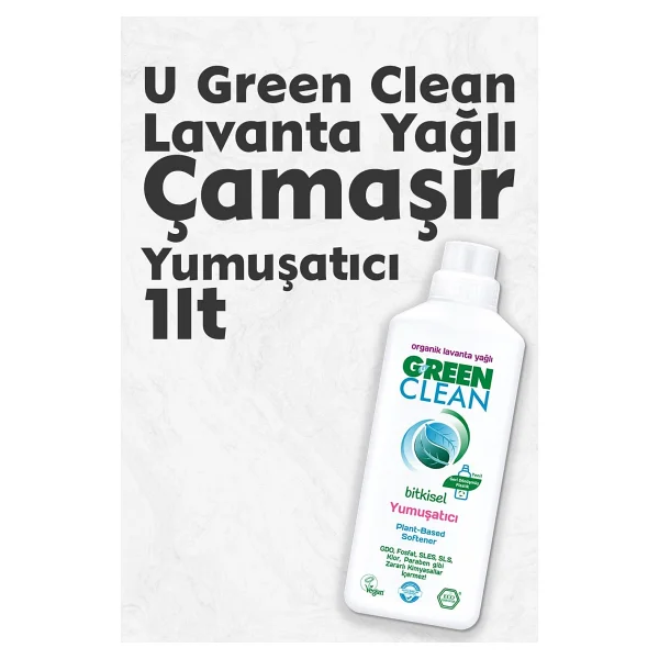 U Green Clean Organik Lavanta Yağlı Bitkisel Yumuşatıcı 1 lt - Görsel 2