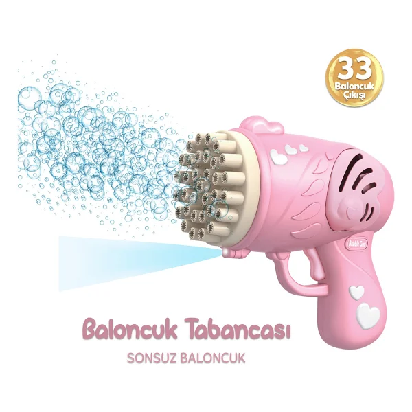 Mofy Baby 33 Kanal Işıklı Pilli Baloncuk Makinesi Köpük Tabancası Bubble Gun Machine - Mavi - Görsel 6