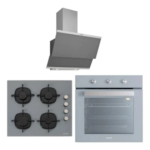 Silverline BO6503S01 - CS5335S01 - 3420 Classy 60 Gri Cam Ankastre Set - Görsel 5