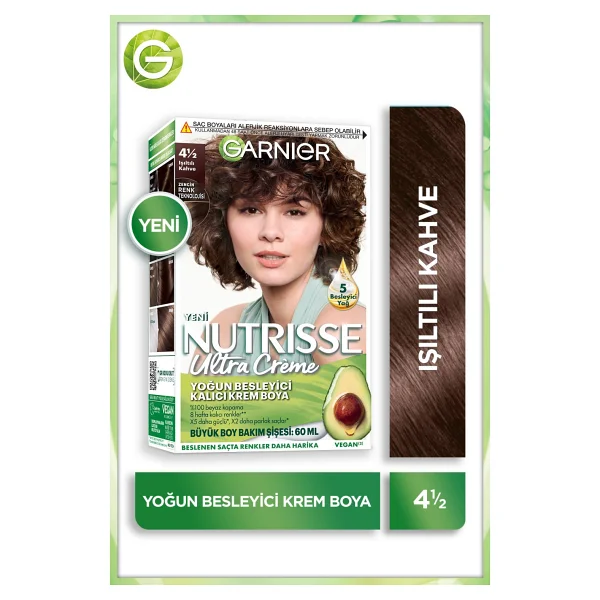 Garnier Nutrisse Ultra Creme 4 1/2 Işıltılı Kahve Saç Boyası - Görsel 8