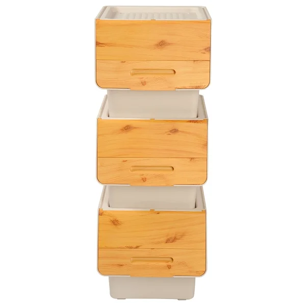 Motek Bambu 3x33 lt Tekerlekli Organizer - Görsel 2