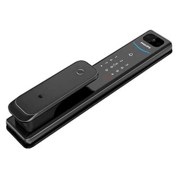 Philips Akıllı Kilit Alpha-VP Kamera, Parmaz İzi, Şifre, Kart, Dahili Ekran, İç Kilit - Siyah - Görsel 6