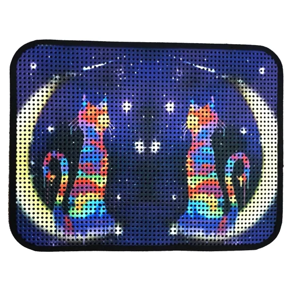 Miapet Elekli Desenli 60x45 cm Kedi Tuvalet Önü Paspası - Ay-Yıldız - Görsel 3