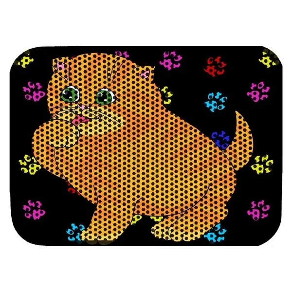 Miapet Elekli Desenli 60x45 cm Tuvalet Önü Paspası - Tombul Kedi - Görsel 4