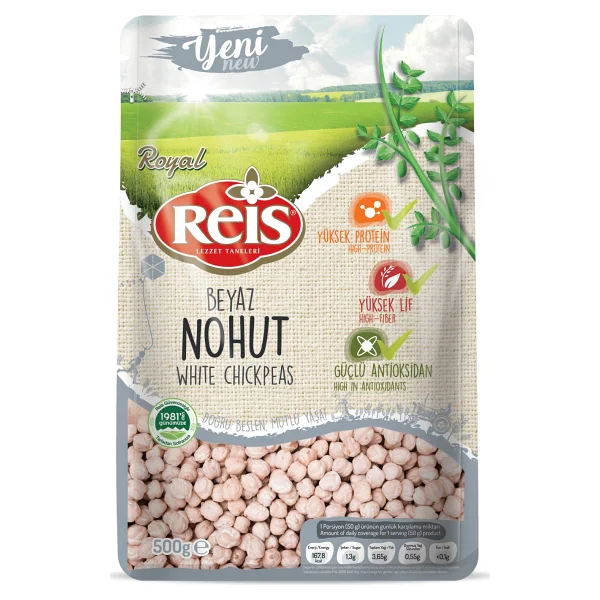 Reis Royal Kalitesiyle Yüksek Lif Yüksek Protein Güçlü Antioksidana Sahip 500 Gram Beyaz Nohut - Görsel 6