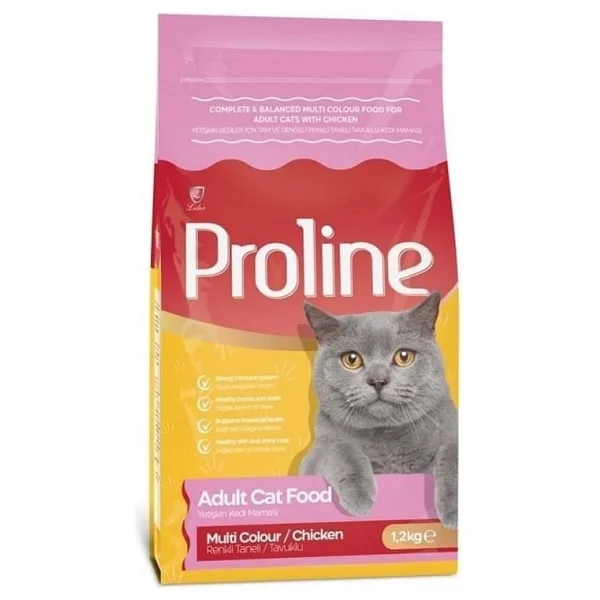Proline Multi Color Tavuk Etli 1.2 kg Yetişkin Kedi Maması - Görsel 4