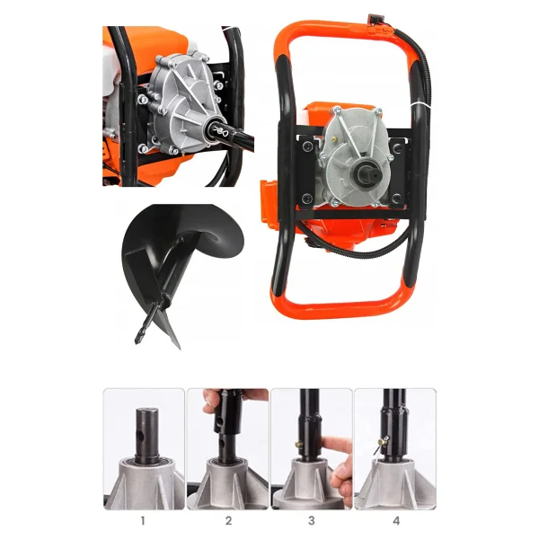 Stilmax STEA990 9900X 20 cm 9.9 Hp Benzinli Toprak Burgu Makinesi - Görsel 2