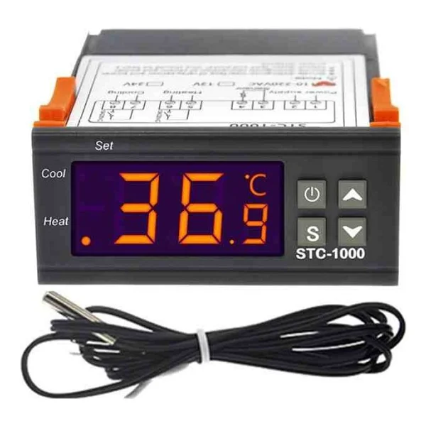 STC-1000 LCD Prob Termostat Problu 5M Kablolu - - Görsel 3