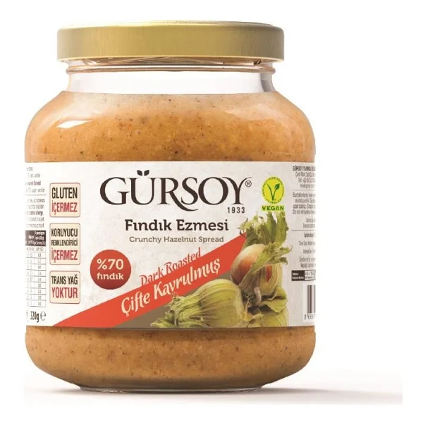 Gürsoy Çifte Kavrulmuş Fındık Ezmesi 320 gr - Görsel 6