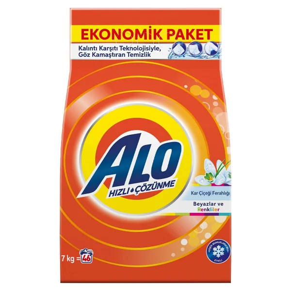 Alo Kar Çiçeği Beyaz ve Renkliler için 7 kg Toz Deterjan - Görsel 2