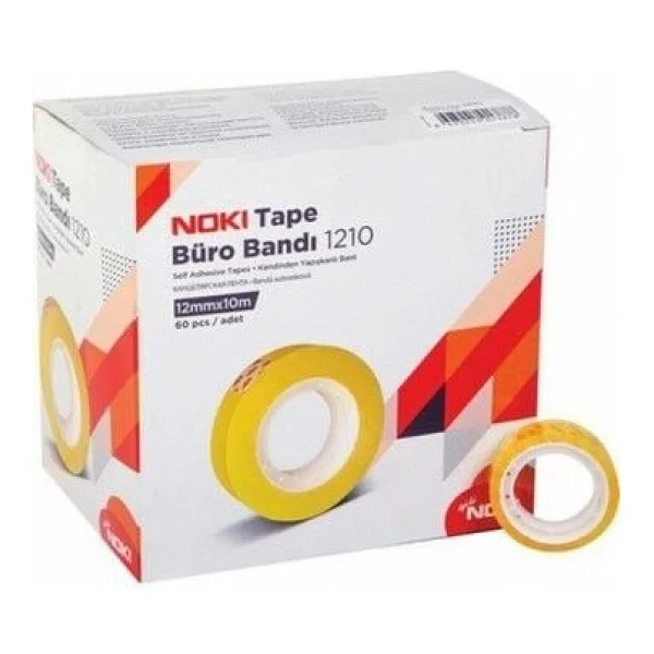 Noki 1210 12 mm x 10 m 60'lı Kutu Büro Bant - Görsel 2