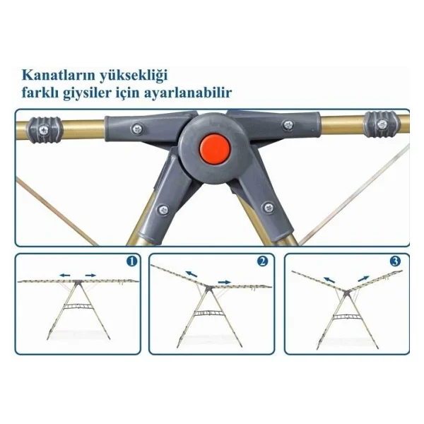 Harbinger MM041 Apex Gold Çamaşır Kurutma Askısı - Görsel 3