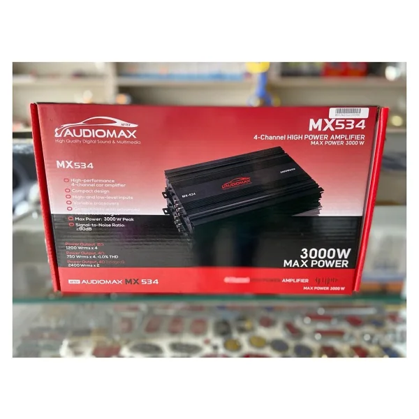 Audiomax MX-534 3000 W 4 Kanal Oto Amplifikatör - Görsel 5