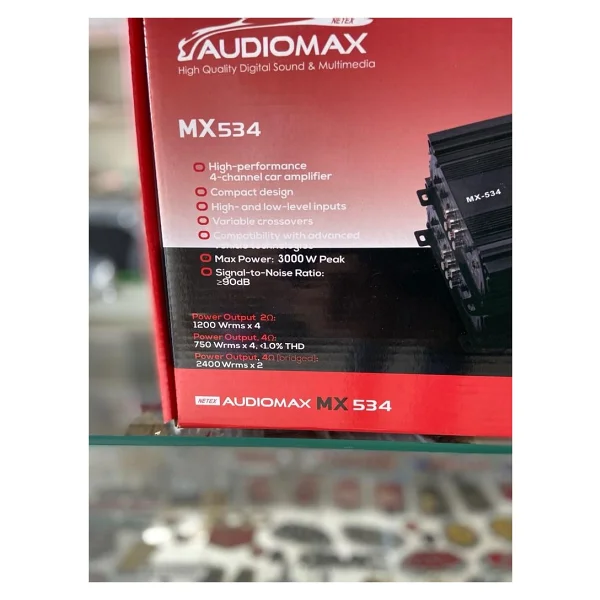 Audiomax MX-534 3000 W 4 Kanal Oto Amplifikatör - Görsel 2