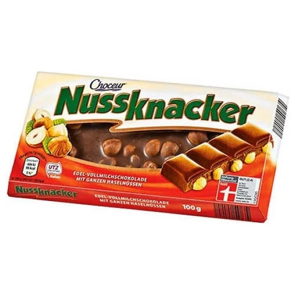Choceur Nussknacker Bütün Fındıklı Çikolata 100 gr 10'lu - Görsel 4