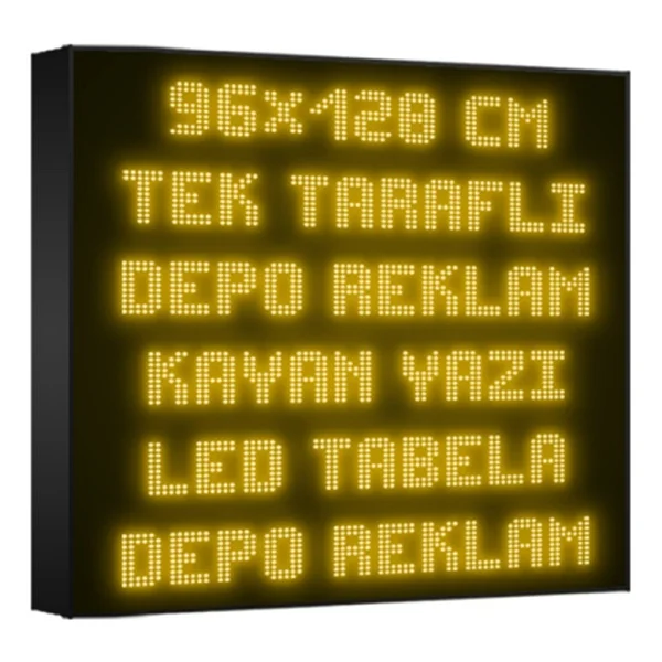 Depo Tabela Reklam Mavi Kayan Yazı LED Tabela 96 x 128 cm Tek Taraflı - Görsel 2