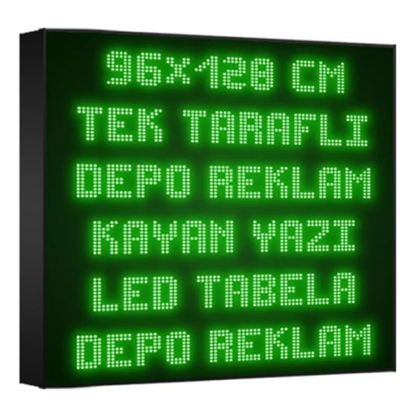 Depo Tabela Reklam Mavi Kayan Yazı LED Tabela 96 x 128 cm Tek Taraflı - Görsel 6