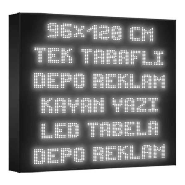 Depo Tabela Reklam Mavi Kayan Yazı LED Tabela 96 x 128 cm Tek Taraflı - Görsel 5