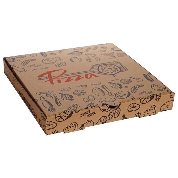 Kuzeykutu Mix Baskılı Pizza Kutusu 28 x 28 x 4 cm 300 Adet - Görsel 5