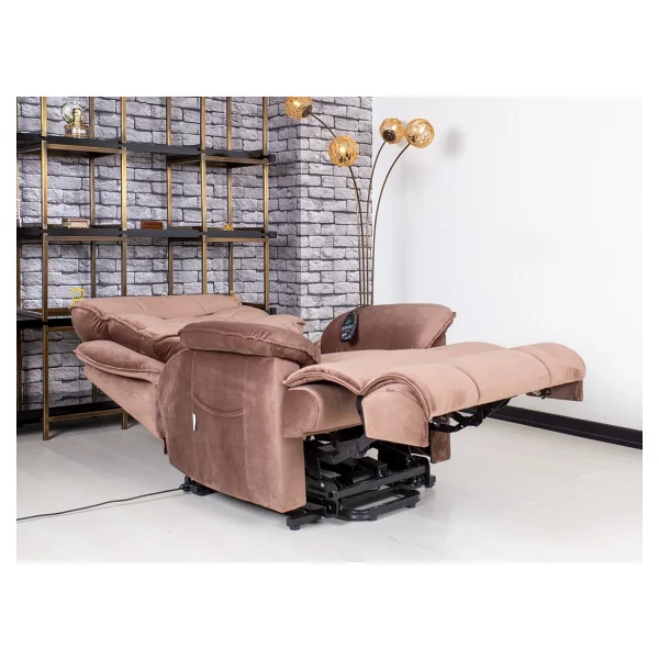 Tekno Konfor Lotus Masajlı Lift Hasta Baba Tv Koltuğu - Kahverengi - Görsel 4
