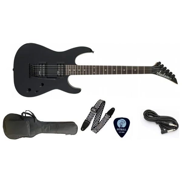 Jackson JS11 Dinky 2-Point Tremolo Amaranth Klavye Elektro Gitar Seti - Görsel 5