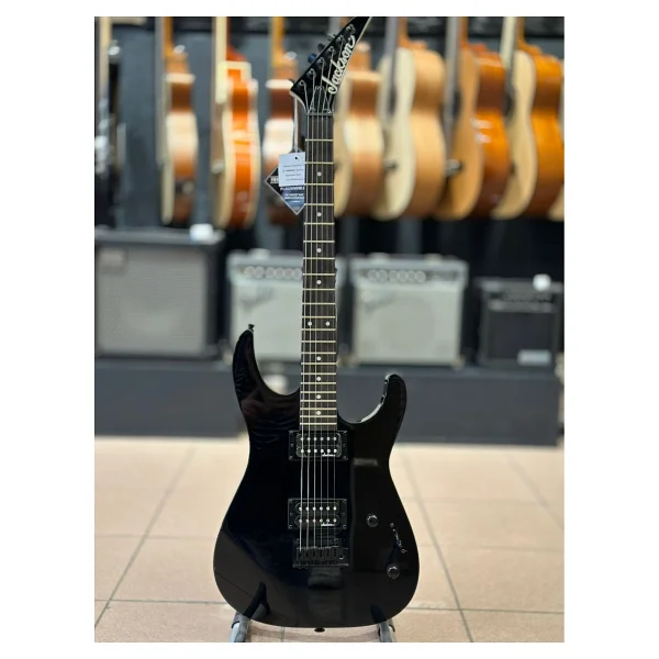 Jackson JS11 Elektro Gitar Dinky 2-Point Tremolo Amaranth Klavye Gloss Black - Görsel 2
