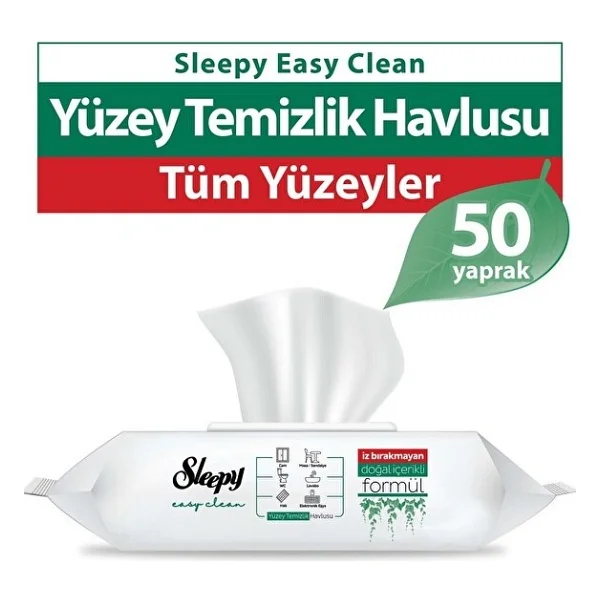 Sleepy Easy Clean Yüzey Temizlik Havlusu 50 Yaprak - Görsel 6
