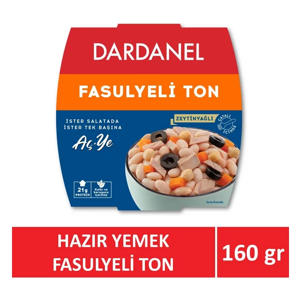 Dardanel Aç Ye Fasulyeli Ton 160 gr - Görsel 6