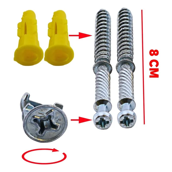 Badem10 Mi-Fiks Kolay Montaj Gizli Raf Tutucu Taşıyıcı Set 8 cm - Görsel 2