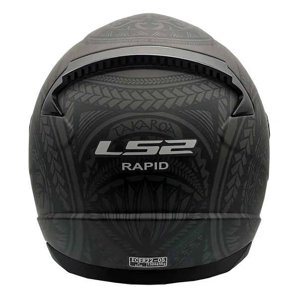 LS2 Rapid Takaroa Mat Siyah Full Face Motor Kaskı - Görsel 3