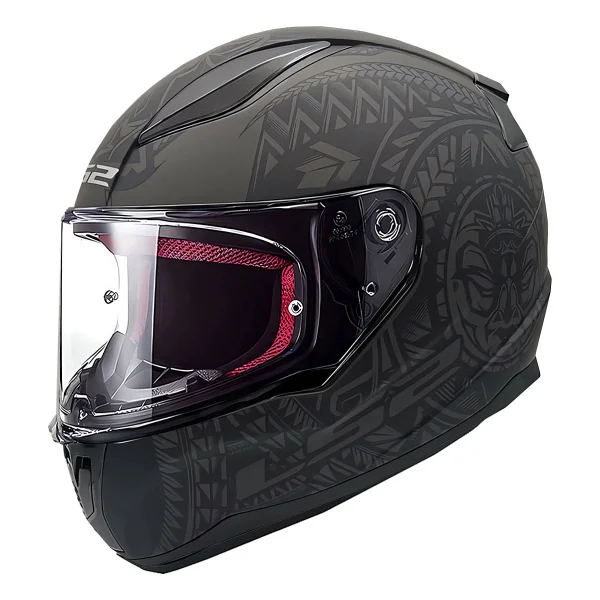 LS2 Rapid Takaroa Mat Siyah Full Face Motor Kaskı - Görsel 6