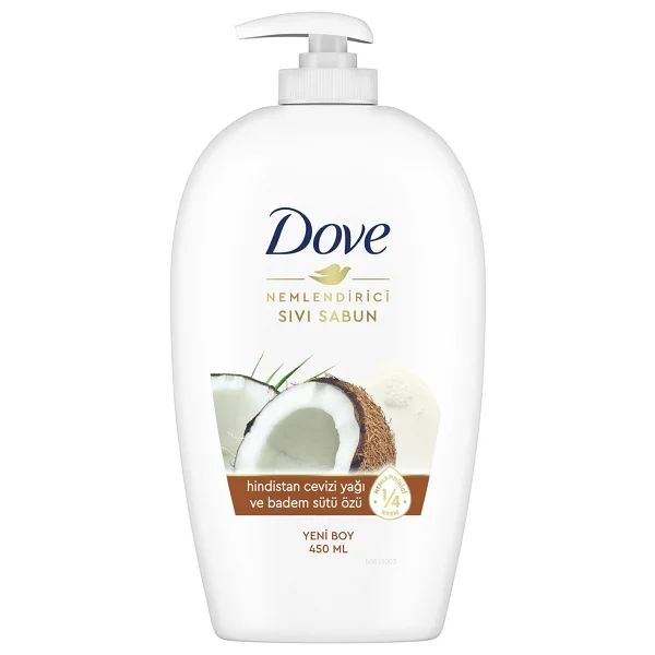 Dove Hindistan Cevizi Yağı ve Badem Sütü Özlü Sıvı Sabun 450 ml - Görsel 9