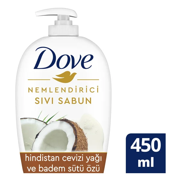 Dove Hindistan Cevizi Yağı ve Badem Sütü Özlü Sıvı Sabun 450 ml - Görsel 8